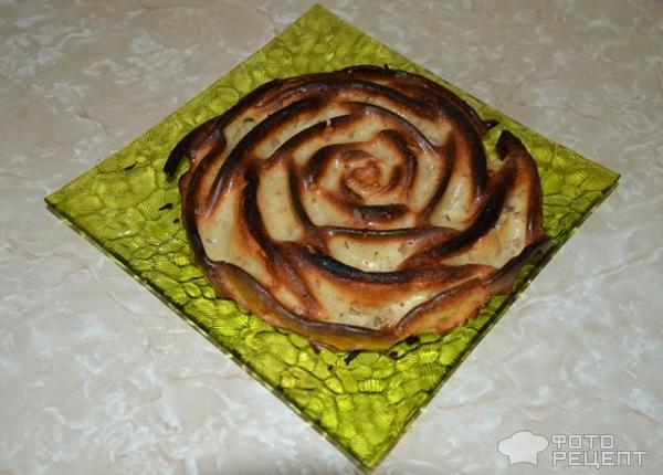 Рецепт яблочный пирог Роза фото