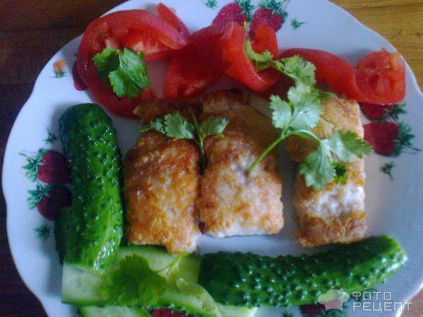 Рецепт Филе горбуши под чесночным соусом фото