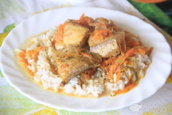 готовое блюдо - рыба с рисом