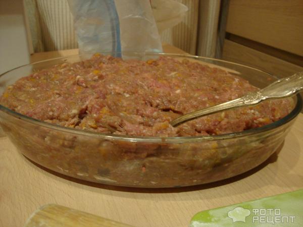 Рецепт Манты из двух видов мяса и тыквы фото