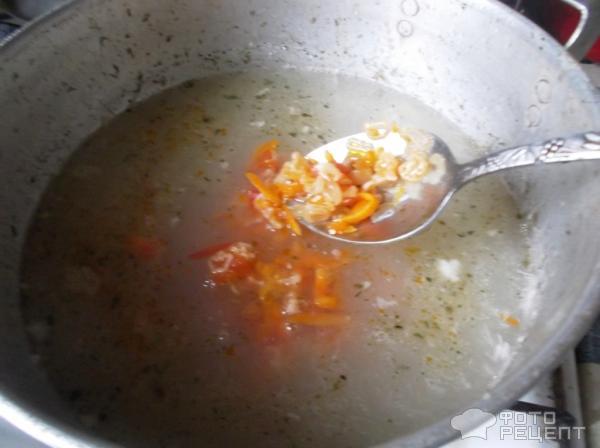 суп с лапшой и картофелем на курином бульоне