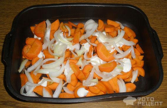Рецепт Рыба запеченная с овощами и сыром фото