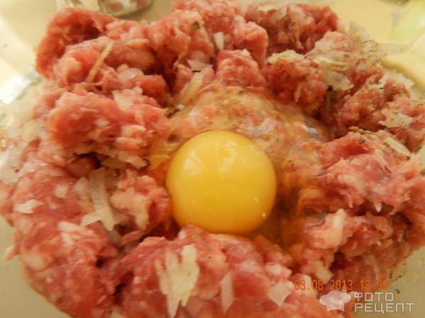 Рецепт Зразы с яйцом и жареным луком фото