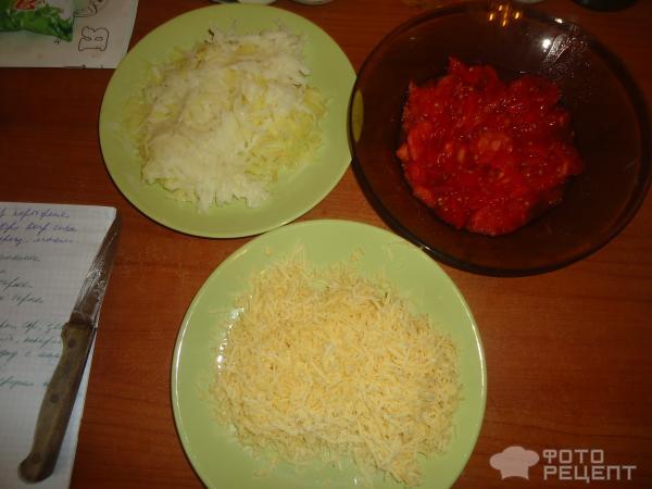 Рецепт Омлет с картофелем, помидорами и сыром фото