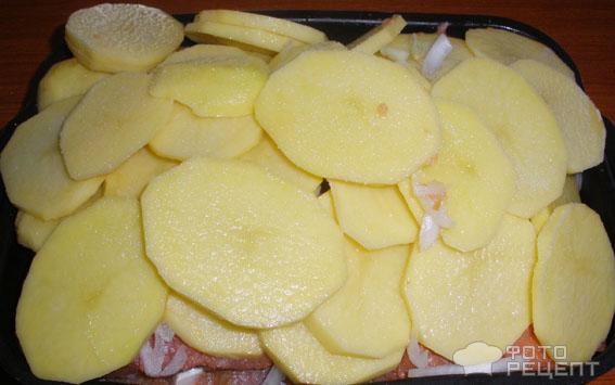 Рецепт Рыба с картофеле-сырной пропиткой фото