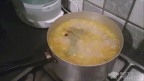 Рецепт Гороховый суп с куриными крылышками фото
