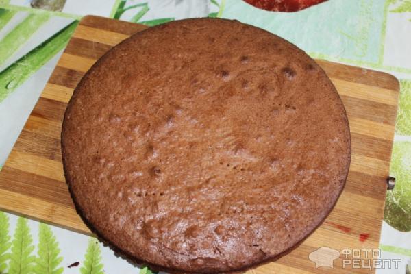 Торт шоколадный с вишней и сливками фото
