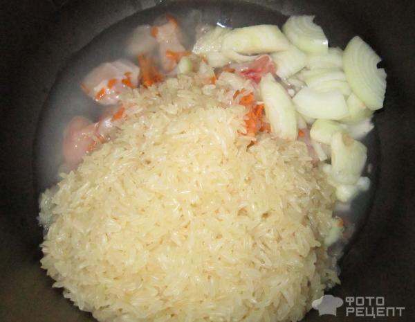 Рис с курицей в мультиварке фото
