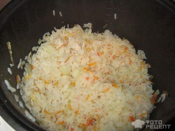 Рис с курицей в мультиварке фото