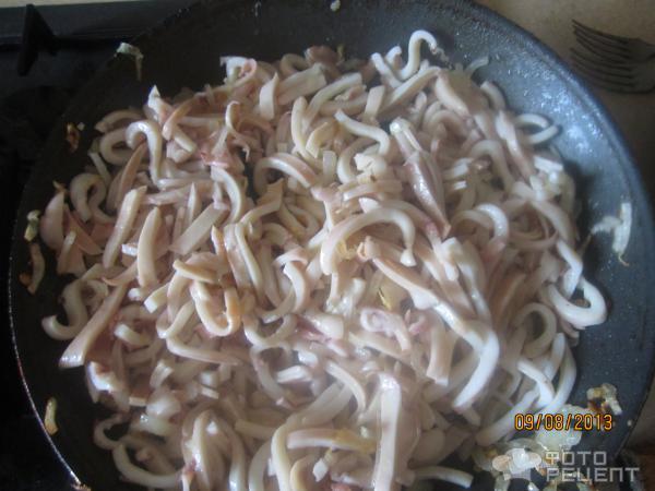 лук и кальмары