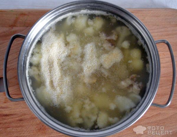 Суп с цветной капустой и сметаной фото