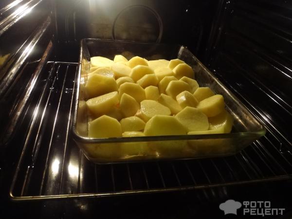 Филе минтая с картошкой в духовке фото