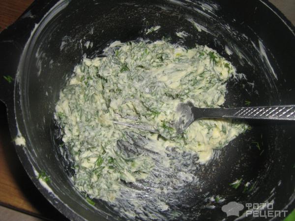 Зеленое масло с чесночком - супер закуска! фото