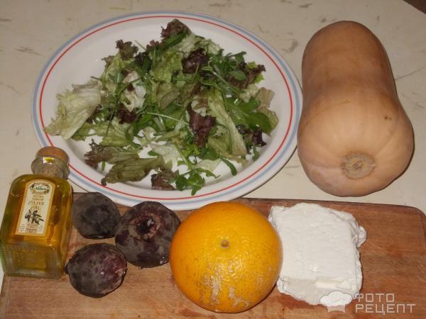 Горячий салат с тыквой и свеклой фото