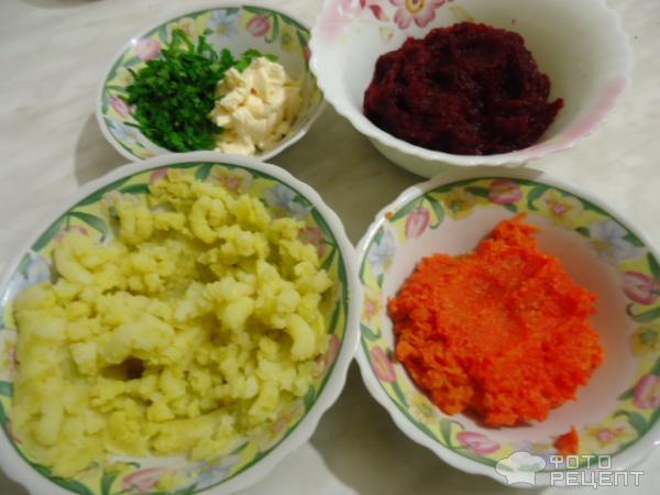Селедка под шубой в рулете фото