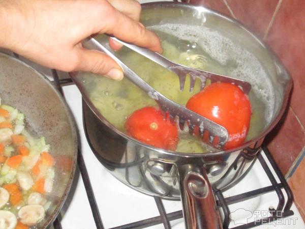 Суп с грибами и помидорами фото