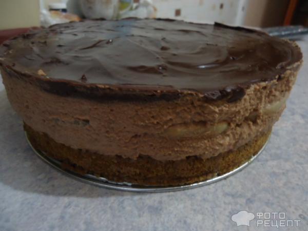 Торт-мусс с грушами и шоколадом фото