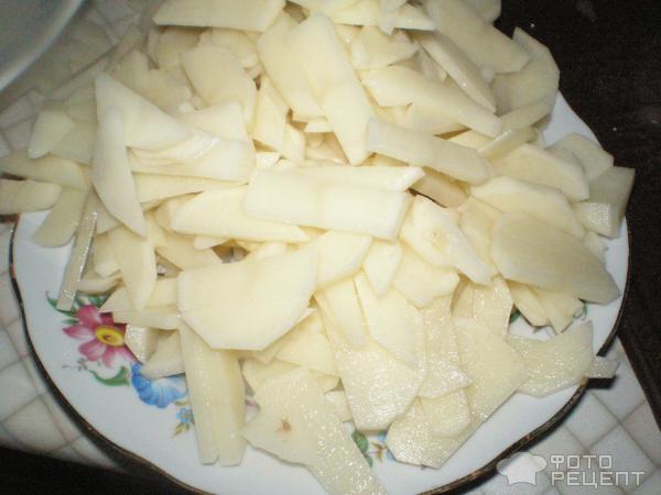 Горбуша с картофелем в сметане фото