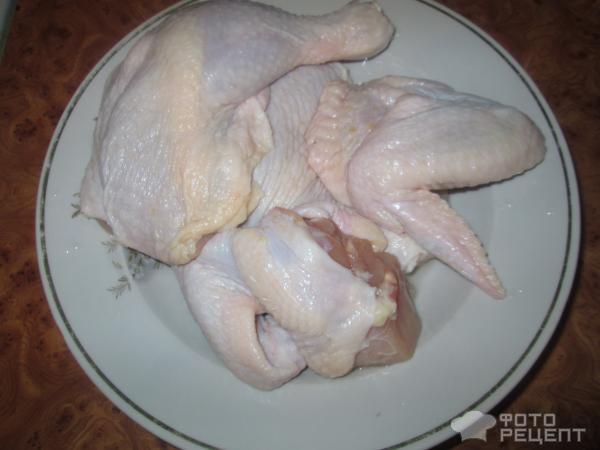 Курица с приправами запеченная в рукаве фото