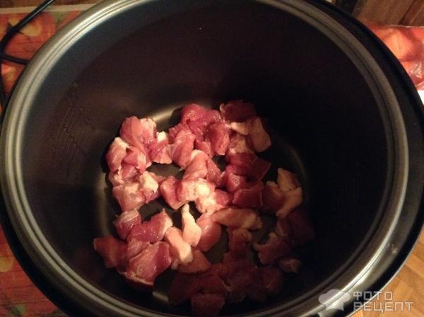 Тушёная картошка со свининой в мультиварке - рецепт автора Таня Ли 🇰🇿