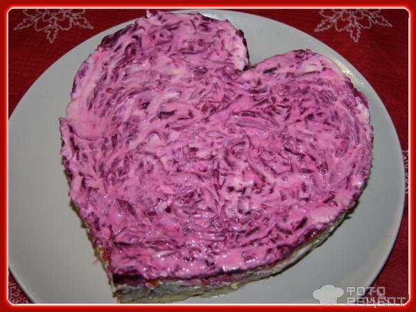 Салат Розовое сердце фото