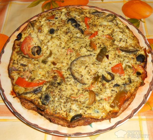 Тортилья сырная с овощами и маслинами