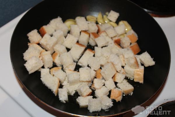 Теплый салат с креветками и сыром фото