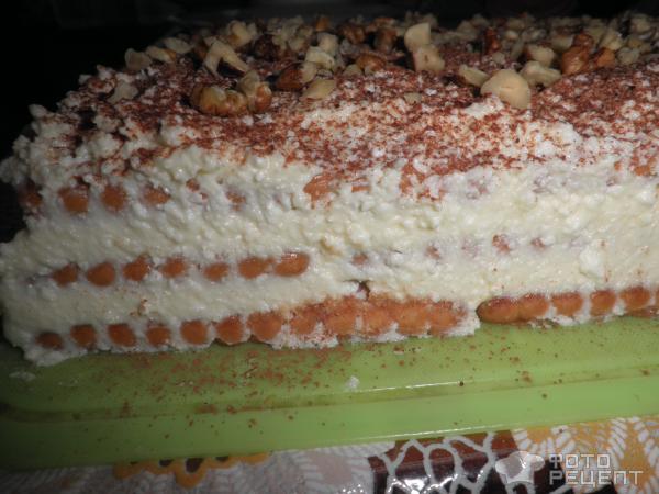 Творожный торт из печенья фото