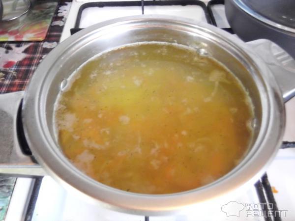 Суп с фрикадельками из индюшиного фарша фото
