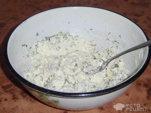 Пирог из лаваша с творогом и плавленым сыром фото