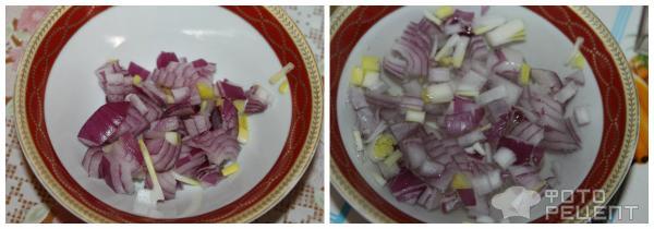 Постный салат из кальмаров