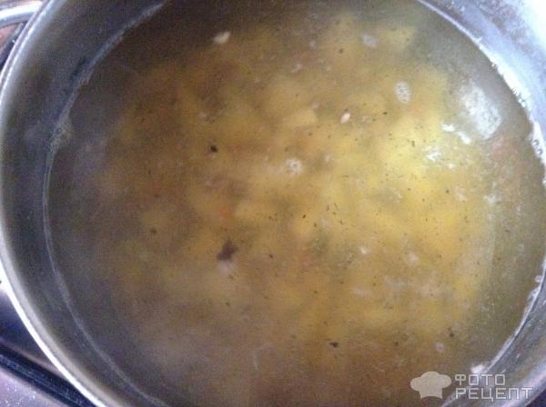 Суп из лапши с колбасой фото