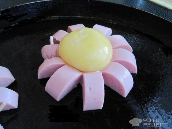 Цветочная яичница фото