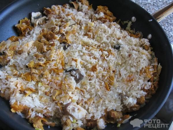 готовим рис с грибами