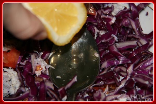 Салат из красной капусты фото