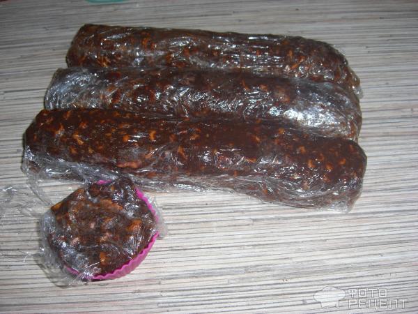 Шоколадная колбаса фото