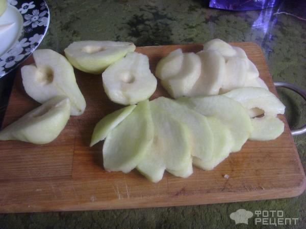 Галета с грушами и ирисками фото