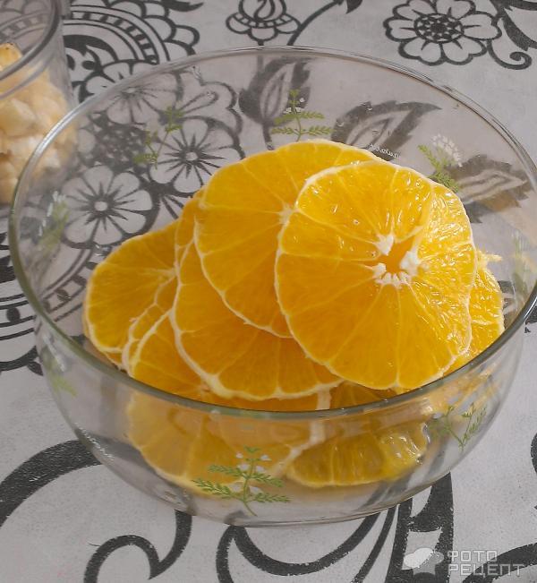 Желейный торт апельсины в йогурте фото