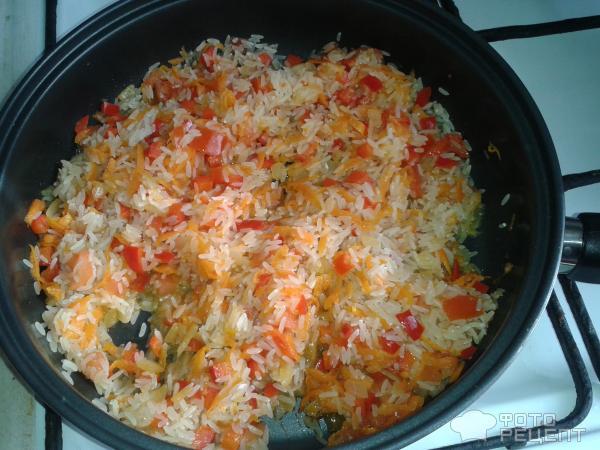 Рис с овощами томится