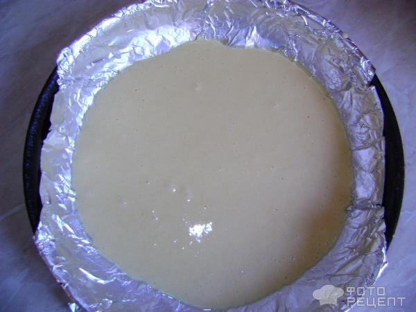 Яблочный бисквитный пирог фото