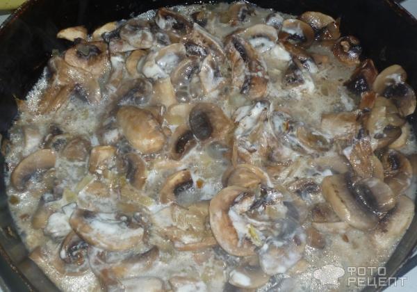 Паста с грибами в нежнейшем сливочном соусе фото