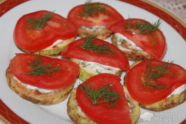 Закуска из кабачков с помидорами фото