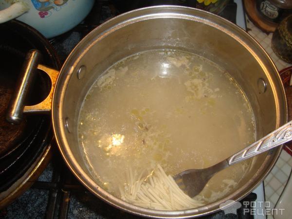 Суп с домашней лапшой и курицей без картошки