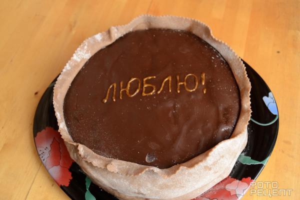 Торт шоколадный из бананового бисквита фото