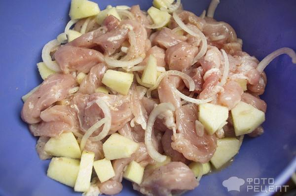 Свинина в маринаде с яблоками фото