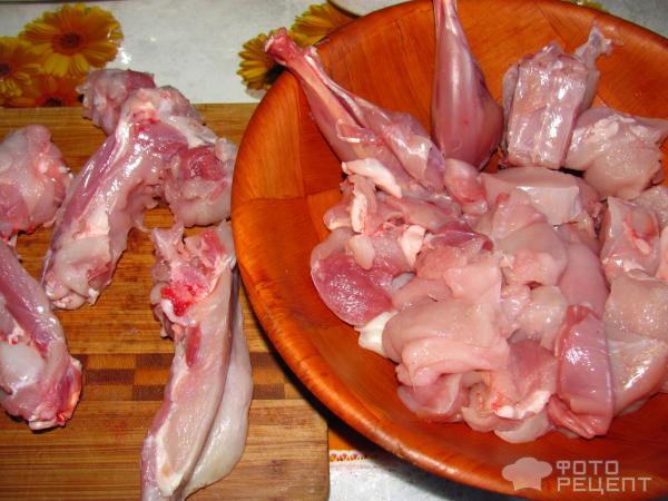 Плов из мяса кролика фото