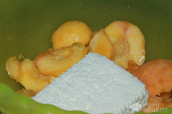 Десерт Персики на снегу фото