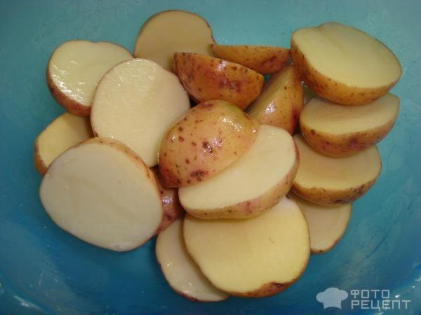 Чесночная картошка в мундире фото