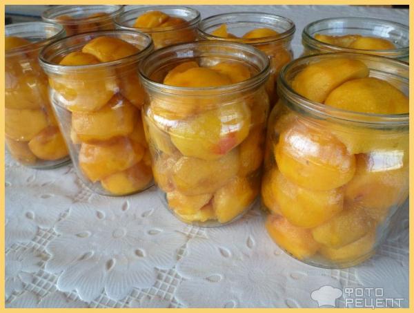 Персики консервированные фото