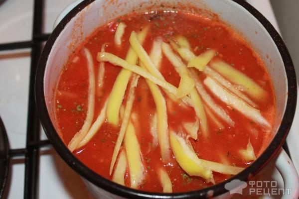 Томатно-сырный суп из духовки фото